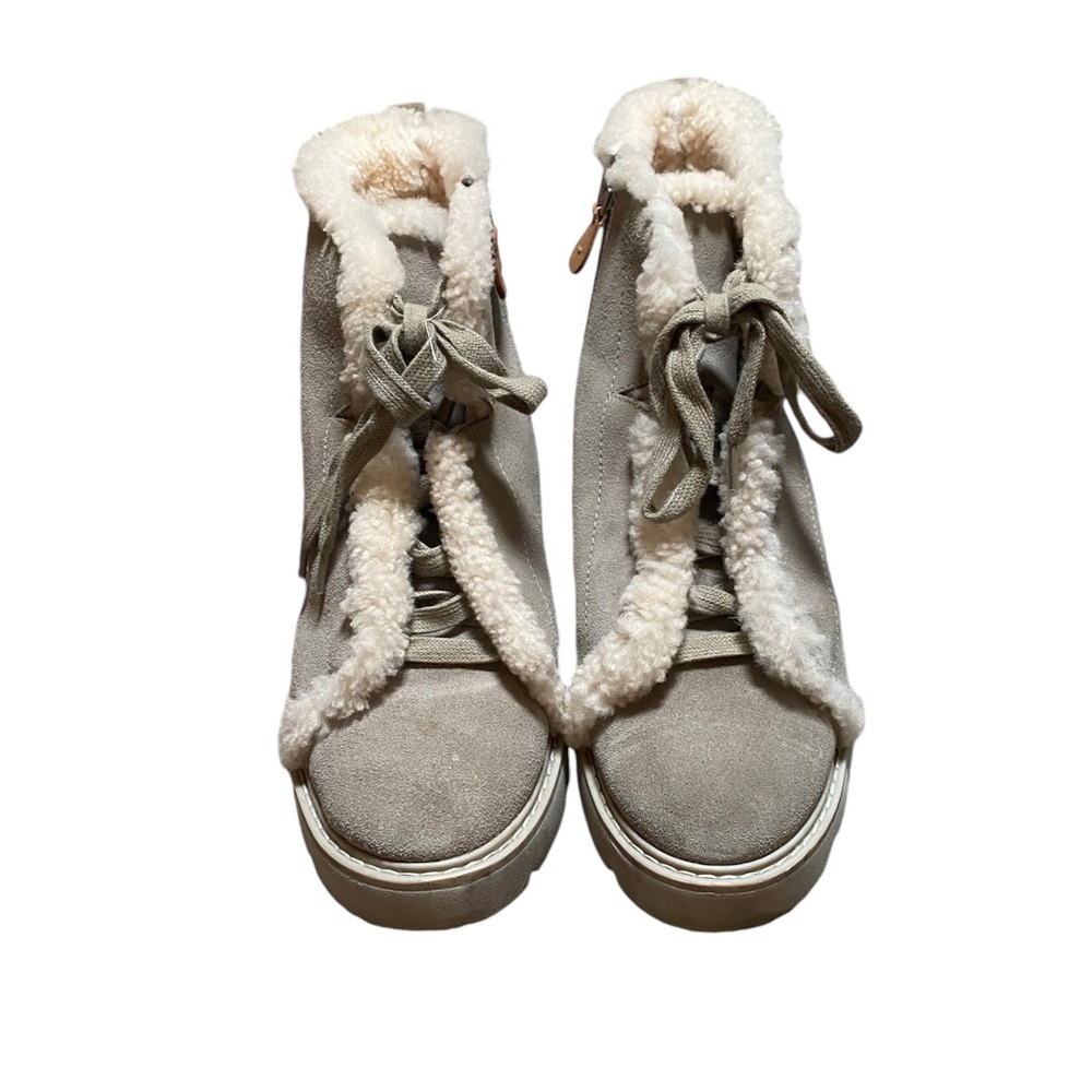 Gentle Souls Suede Faux Fur Booties